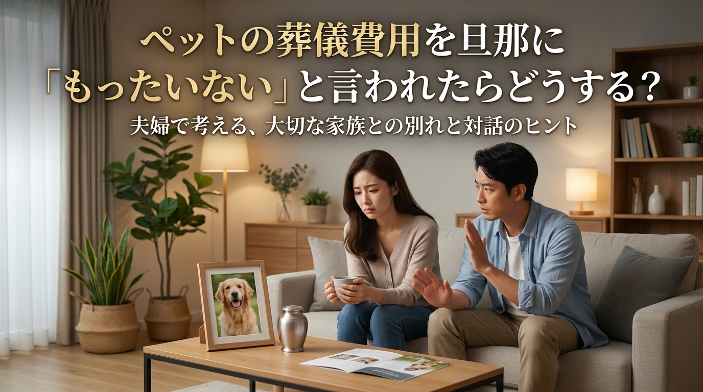 ペットの葬儀費用を旦那に「もったいない」と言われたらどうする?