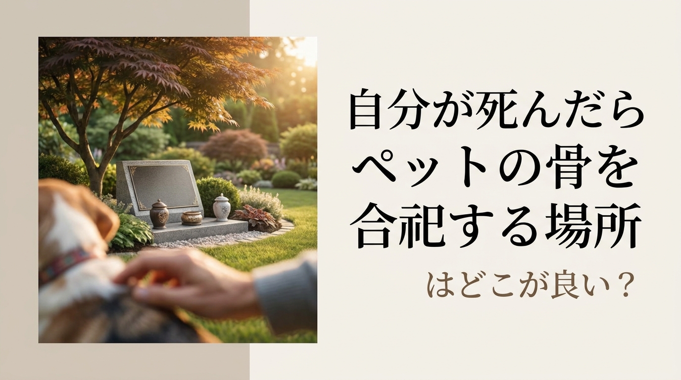 自分が死んだらペットの骨を合祀する場所はどこが良い？