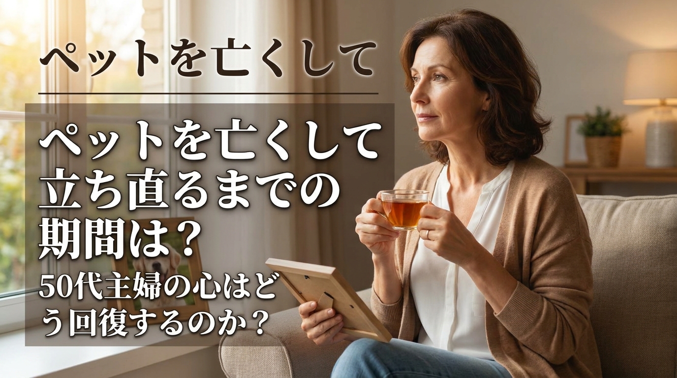 ペットを亡くして立ち直るまでの期間は?50代主婦の心はどう回復するのか?