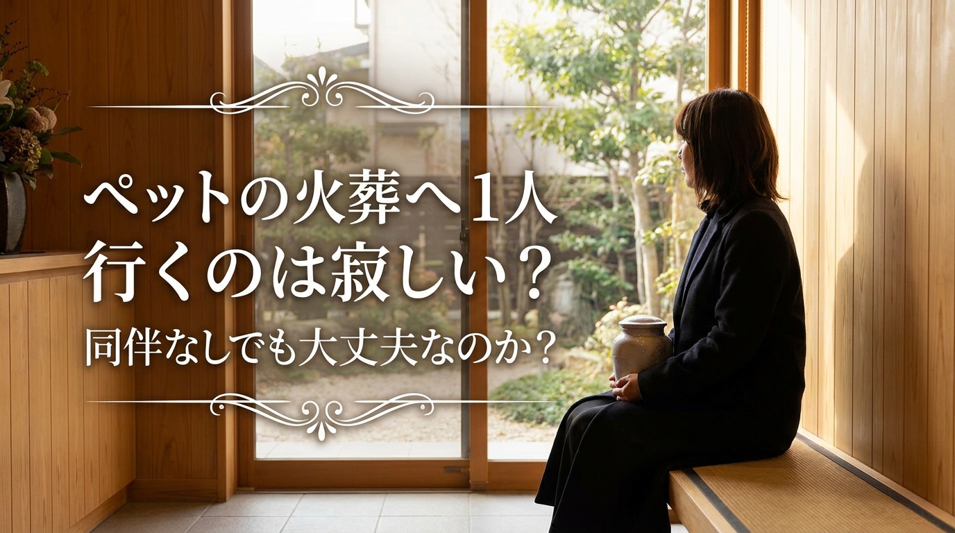ペットの火葬へ1人で行くのは寂しい?同伴なしでも大丈夫なのか?