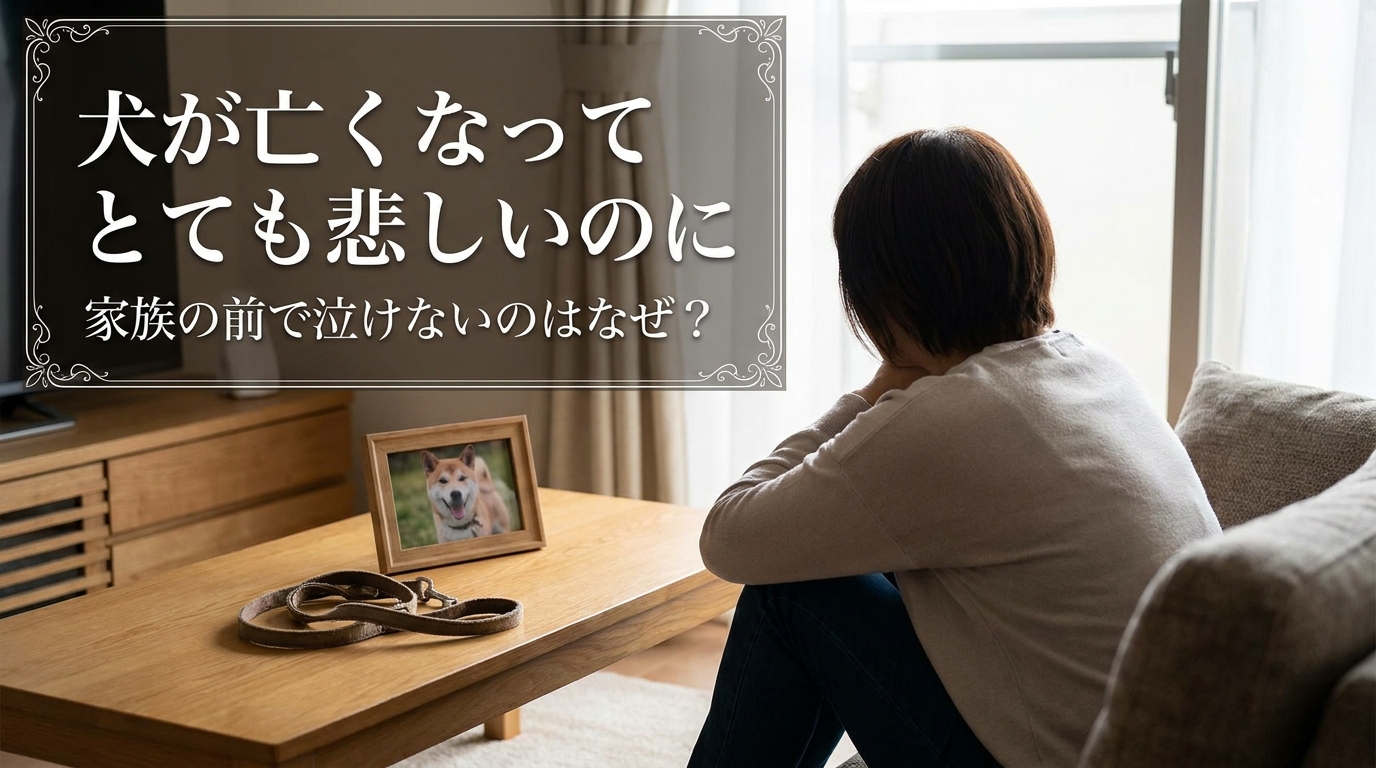 犬が亡くなってとても悲しいのに家族の前で泣けないのはなぜ?