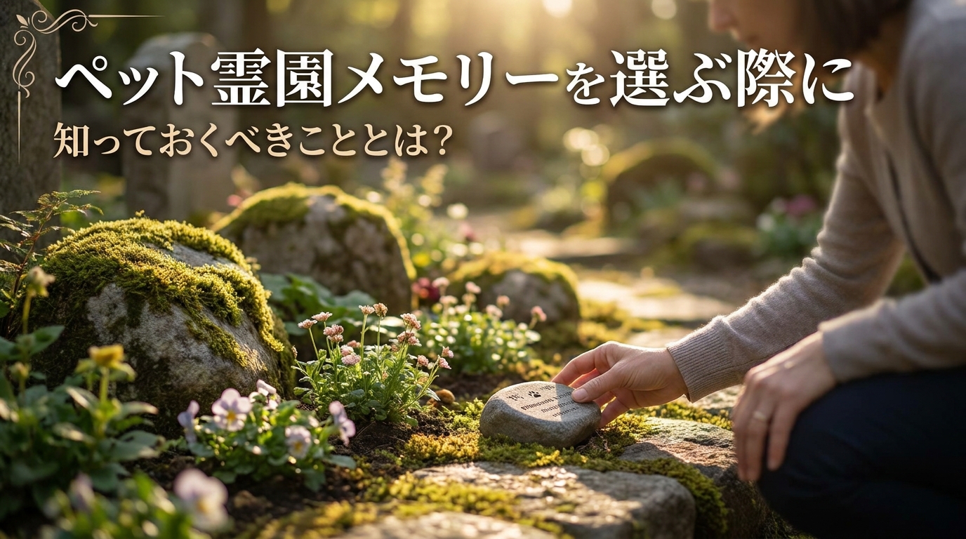 ペット霊園メモリーを選ぶ際に知っておくべきこととは？