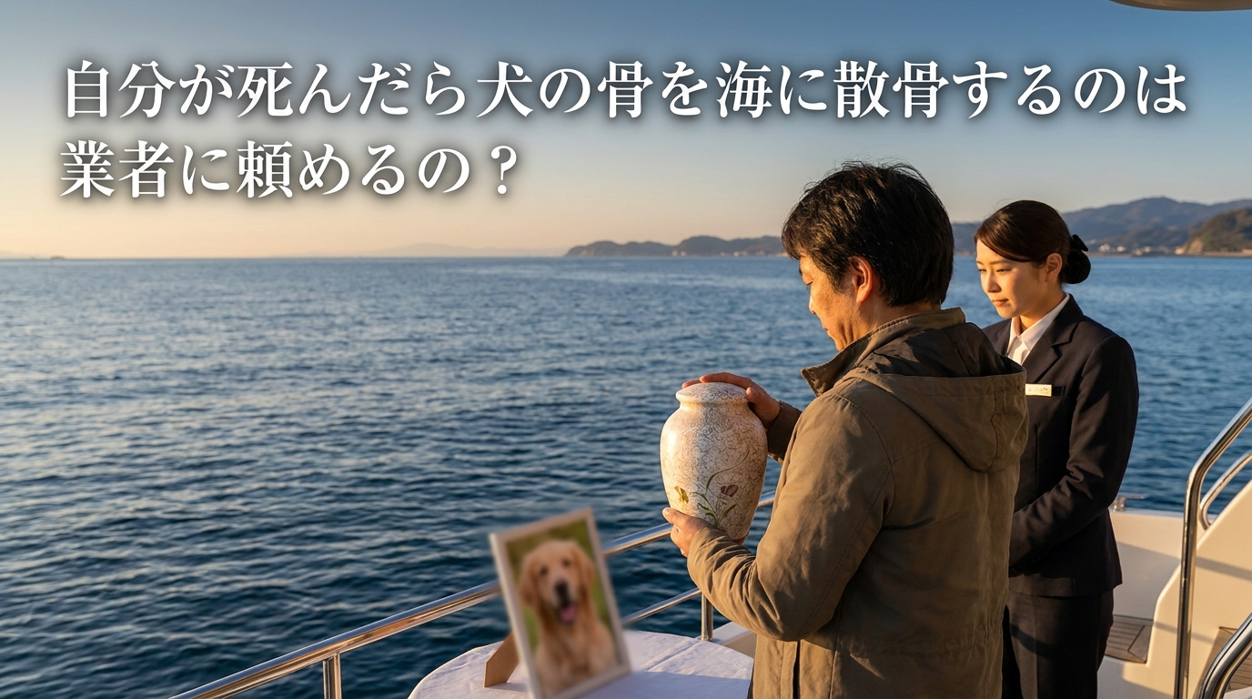 自分が死んだら犬の骨を海に散骨するのは業者に頼めるの？