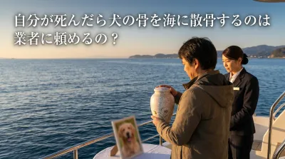 自分が死んだら犬の骨を海に散骨するのは業者に頼めるの？
