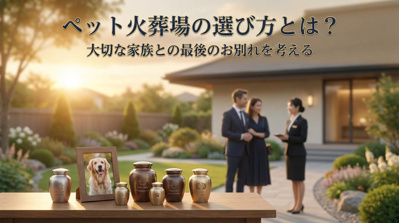 ペット火葬場の選び方とは？