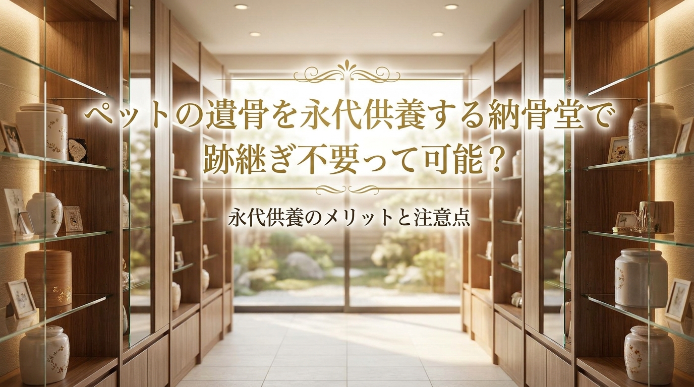 ペットの遺骨を永代供養する納骨堂で跡継ぎ不要って可能？