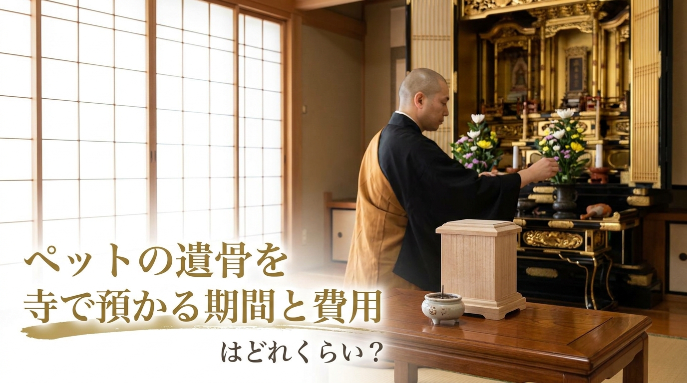 ペットの遺骨を寺で預かる期間と費用はどれくらい？