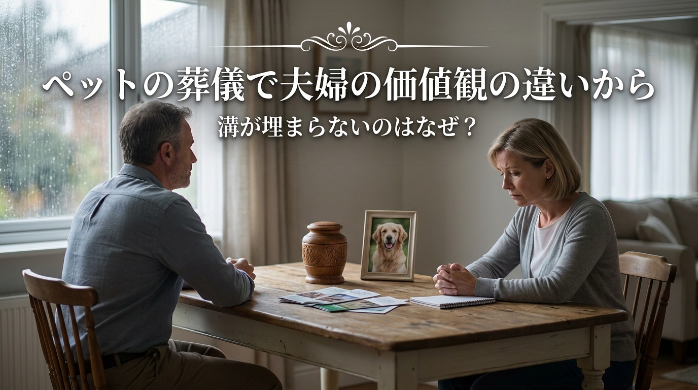 ペットの葬儀で夫婦の価値観の違いから溝が埋まらないのはなぜ?