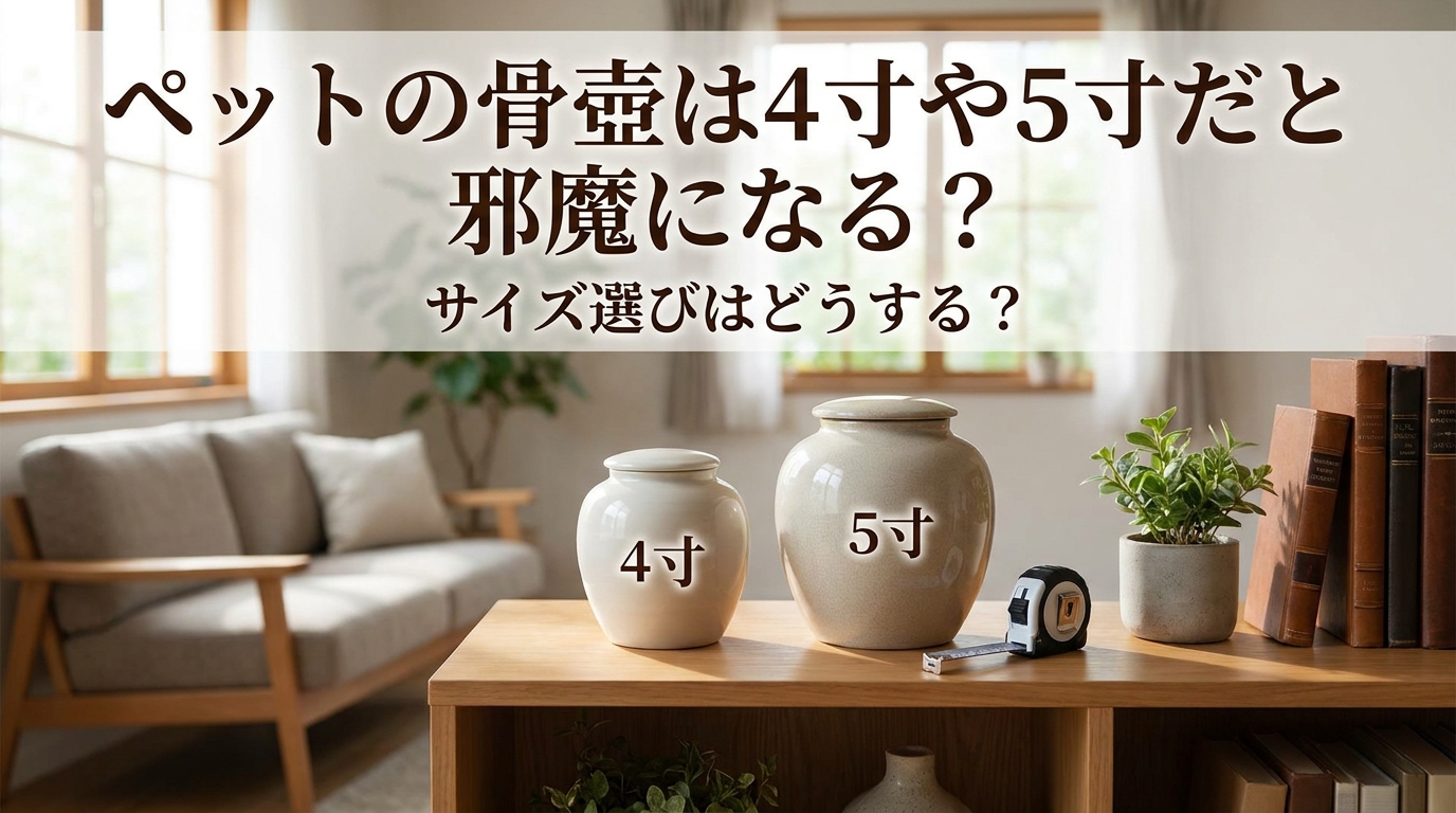 ペットの骨壺は4寸や5寸だと邪魔になる？サイズ選びはどうする？