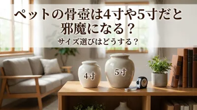 ペットの骨壺は4寸や5寸だと邪魔になる？サイズ選びはどうする？