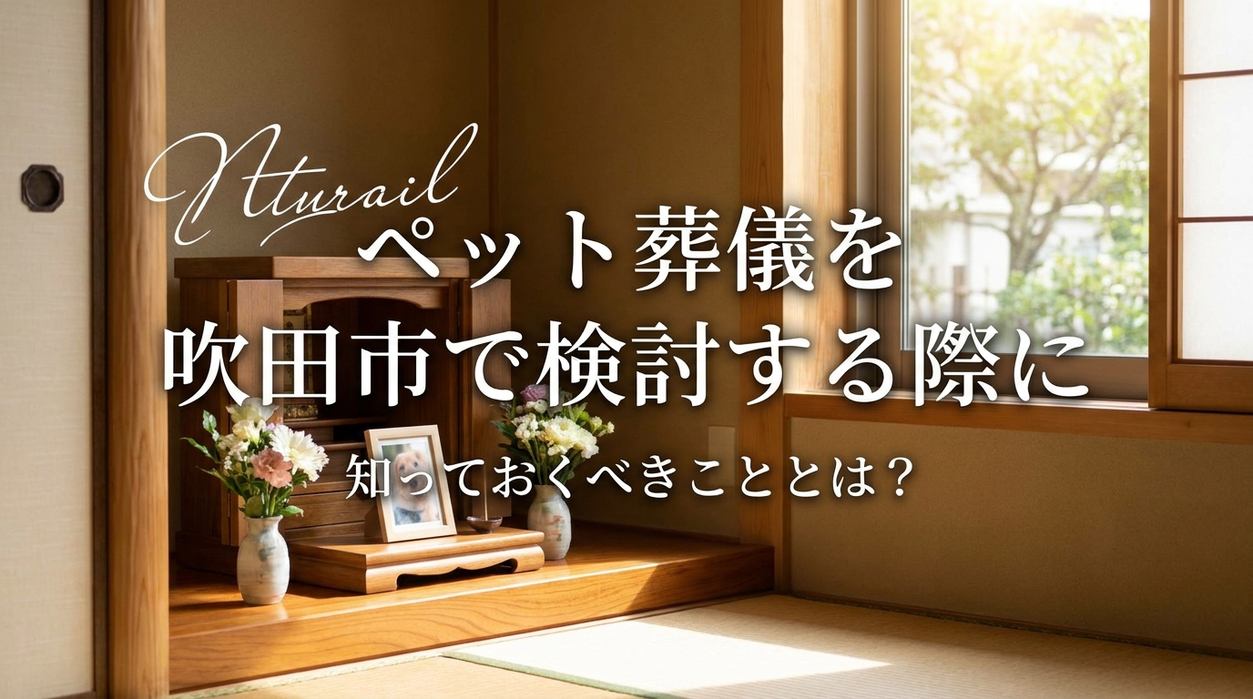 ペット葬儀を吹田市で検討する際に知っておくべきこととは?