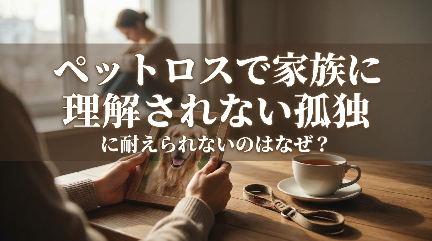 ペットロスで家族に理解されない孤独に耐えられないのはなぜ？
