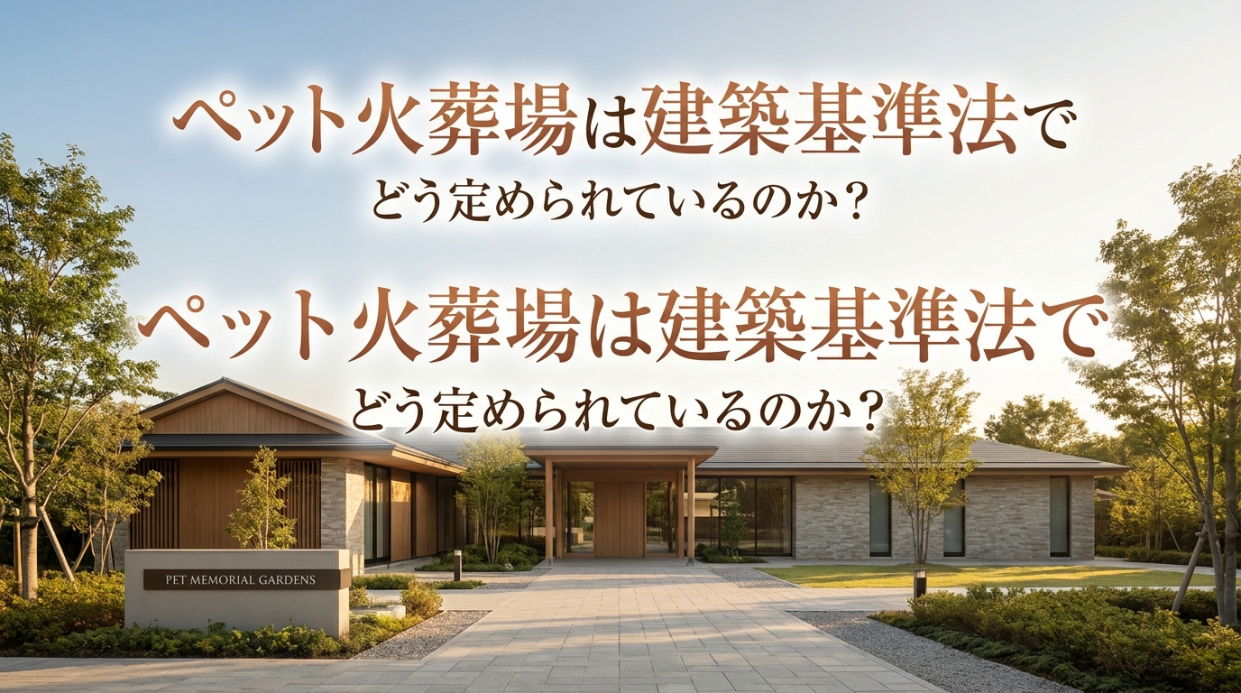 ペット火葬場は建築基準法でどう定められているのか？