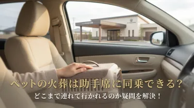 ペットの火葬は助手席に同乗できる？どこまで連れて行かれるのか疑問を解決！