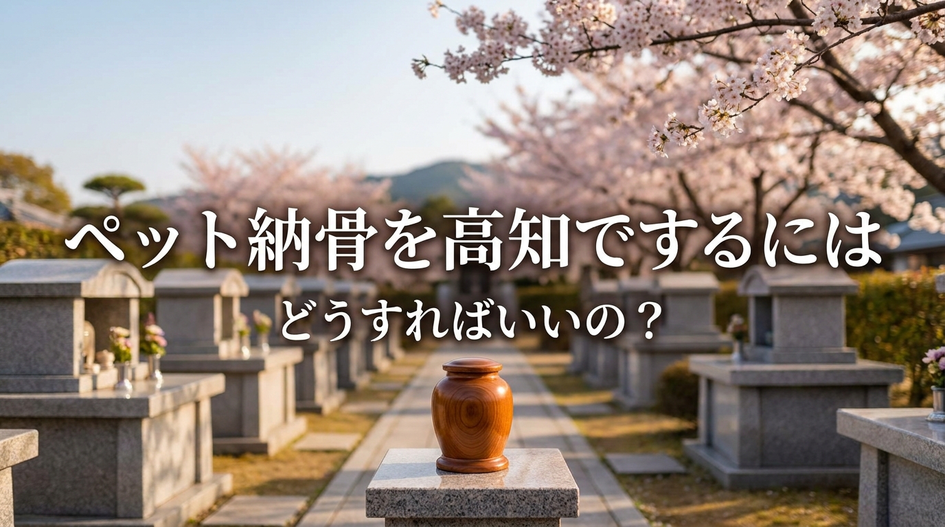 ペット納骨を高知でするにはどうすればいいの？