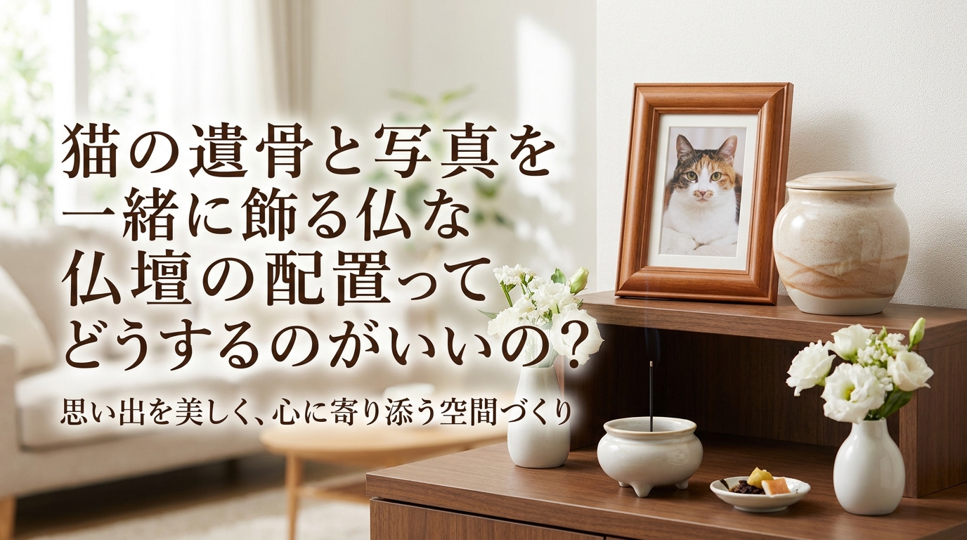 猫の遺骨と写真を一緒に飾る仏壇の配置ってどうするのがいいの？