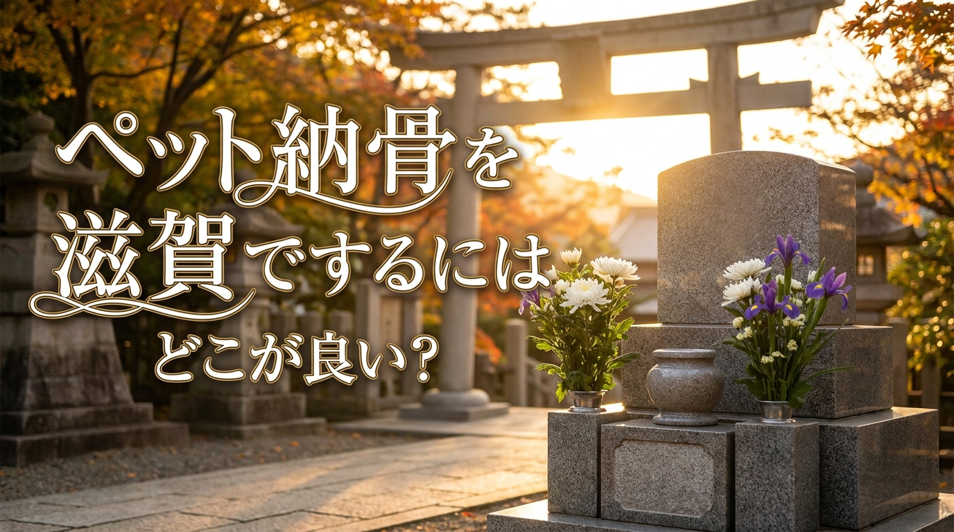 ペット納骨を滋賀でするにはどこが良い？