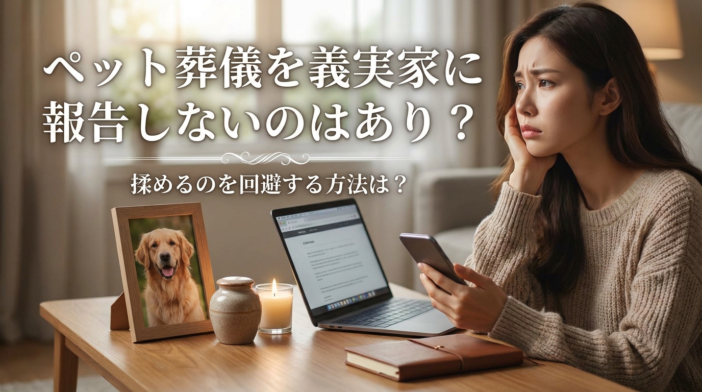 ペット葬儀を義実家に報告しないのはあり?揉めるのを回避する方法は?