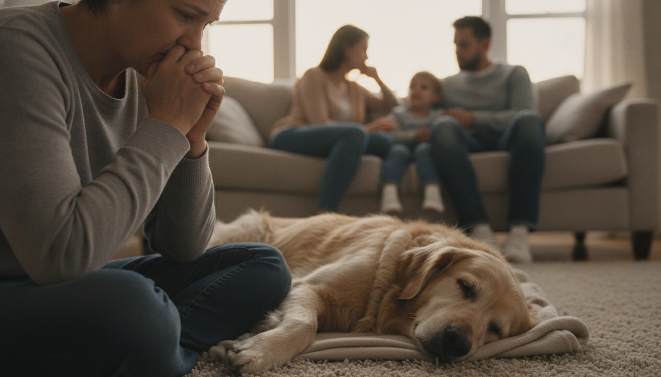 犬が亡くなってとても悲しいのに家族の前で泣けないときの結論